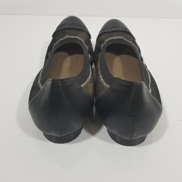 Anyi Lu Cate Metallic Flecked Leather Cap Toe Flat - Picture 5 of 8